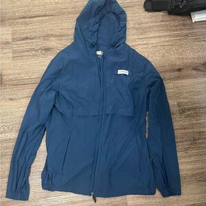 Magellan Outdoors Navy Hooded Windbreaker